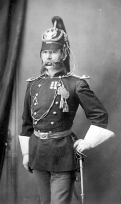Lt. Henry J. Nowlan in dress uniform, photograph taken 1874-6,